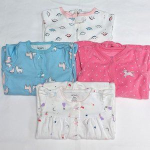 Bundle of 4 one-piece pajamas - Size 9M